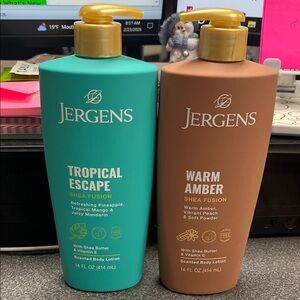 Jergens Tropical Escape and Warm Amber Scented Body Lotion Set price firm